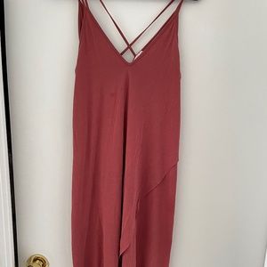 Strappy High Low Summer Rust Orange Dress